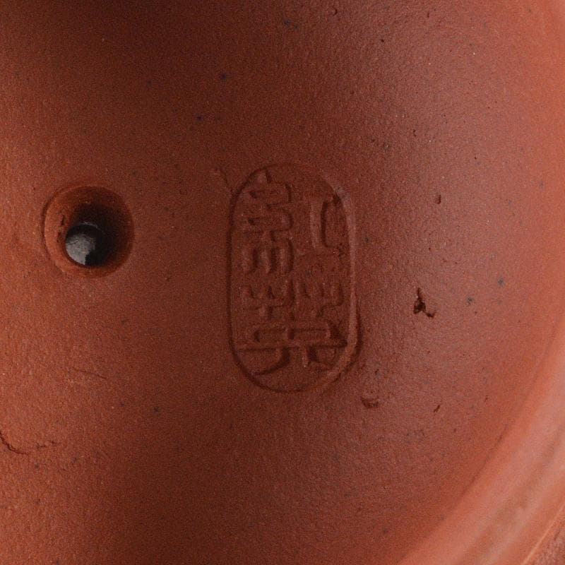 中国　紫砂　朱泥　急須　茶壷　在銘　M　R5587