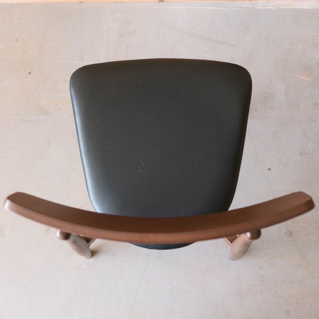 あおうみ　ブラウン木製ダイニングチェア　アッシュ材