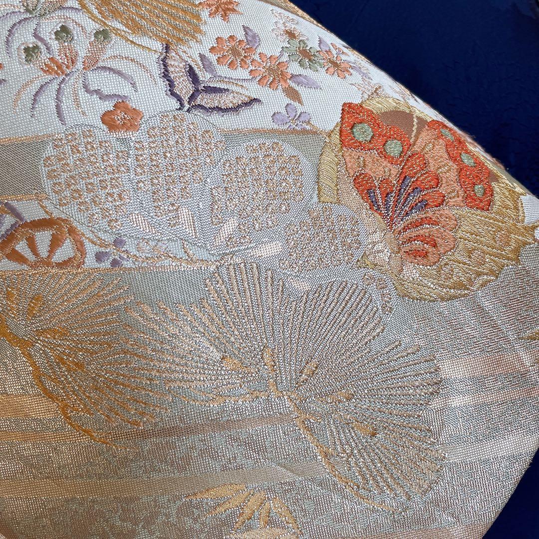 色無地　狢菊　地紋　紺色　躾糸付き　丸に片喰　シンプル　礼装　I1