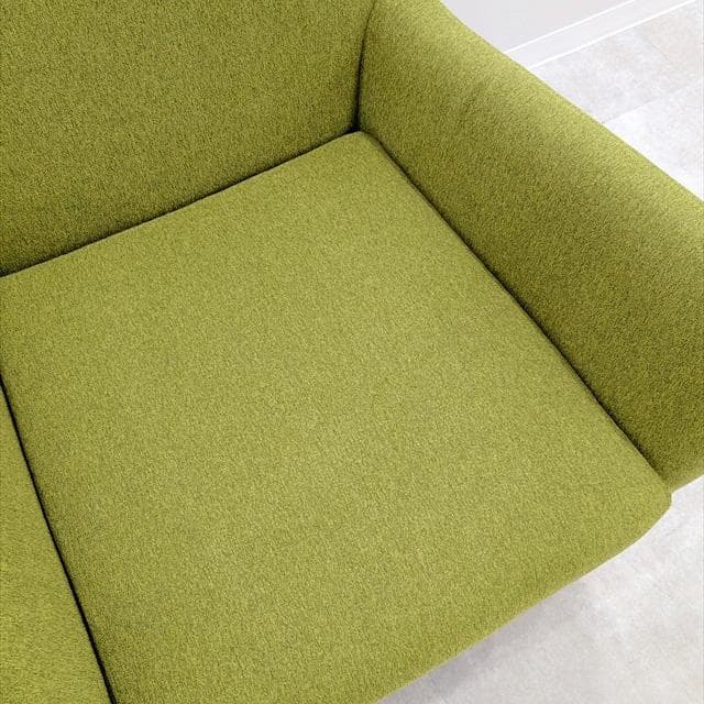 フランフラン廃番ライトグリーンハイバックソファ1シーター