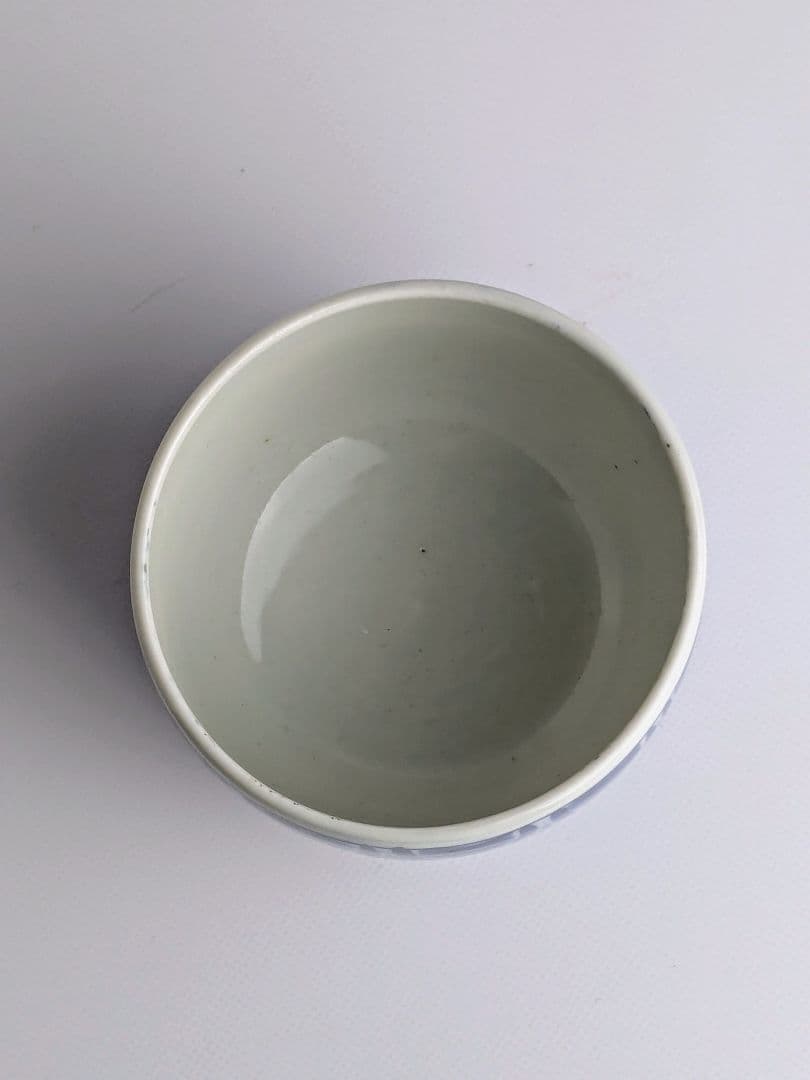 古伊万里　染付よろけ文ころ茶碗　19世紀　　ころ茶碗　そば猪口　ぐい呑　湯呑