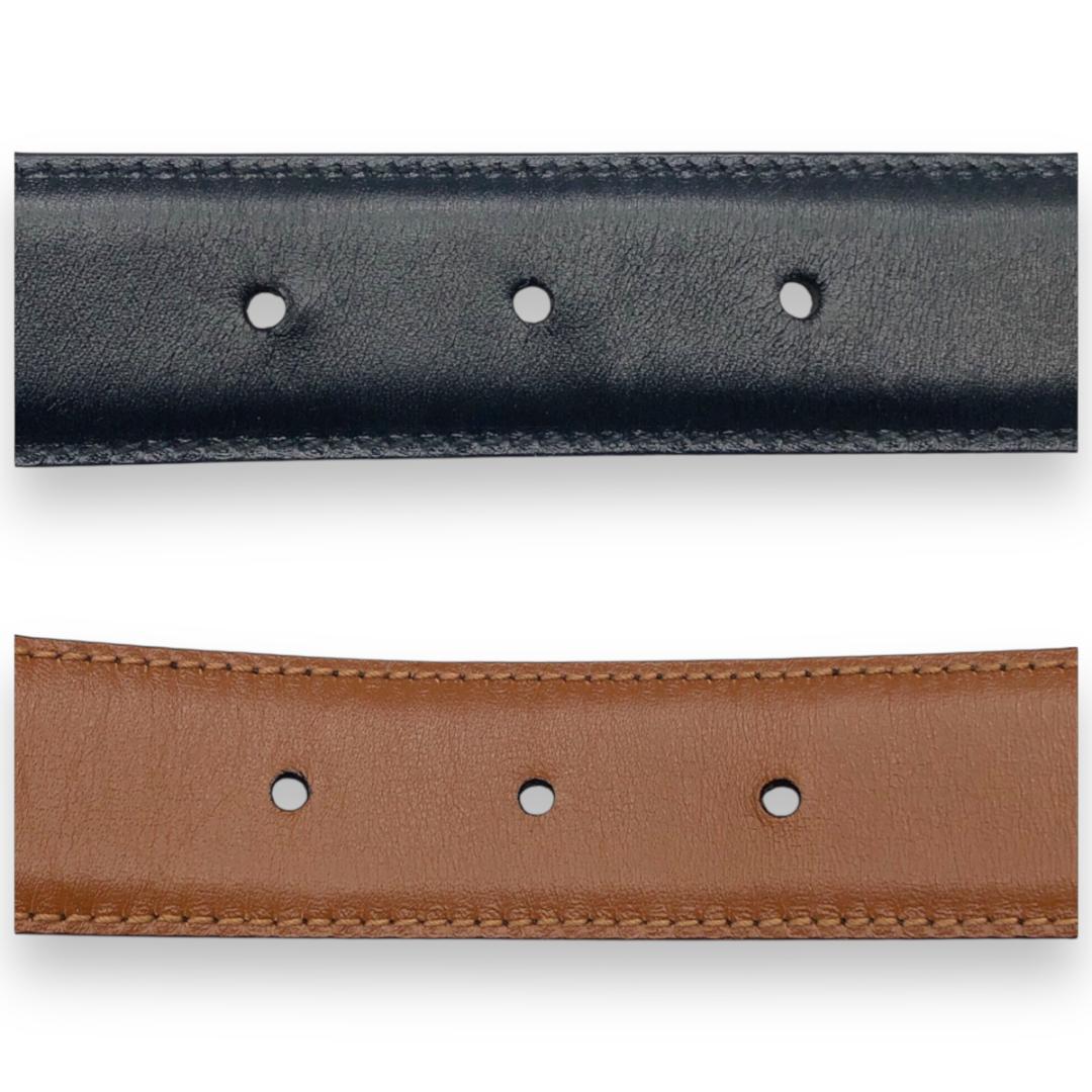 【美品】グッチ ホースシュー リバーシブル ベルト ゴールド ブラック ブラウン