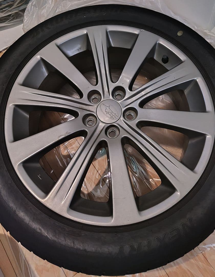 スバル純正17インチ4本ホイール　7JJ 55 PCD100 ガンメタリック塗装