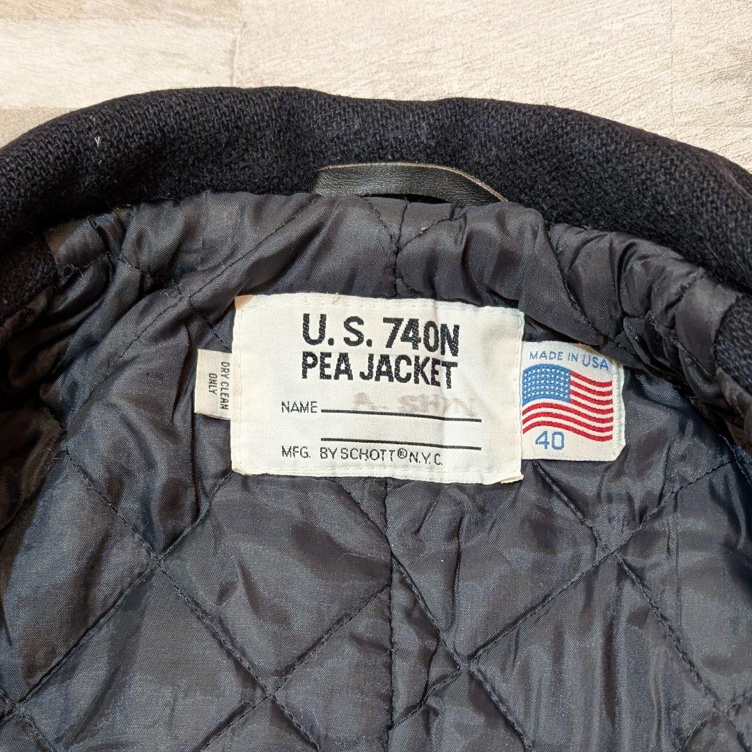 ★ヴィンテージ★90s Schott 740N ピーコート 40 USA製