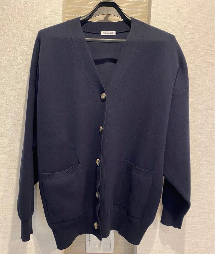 EVERYDAY I LIKE コットンカシミヤカーディガン
