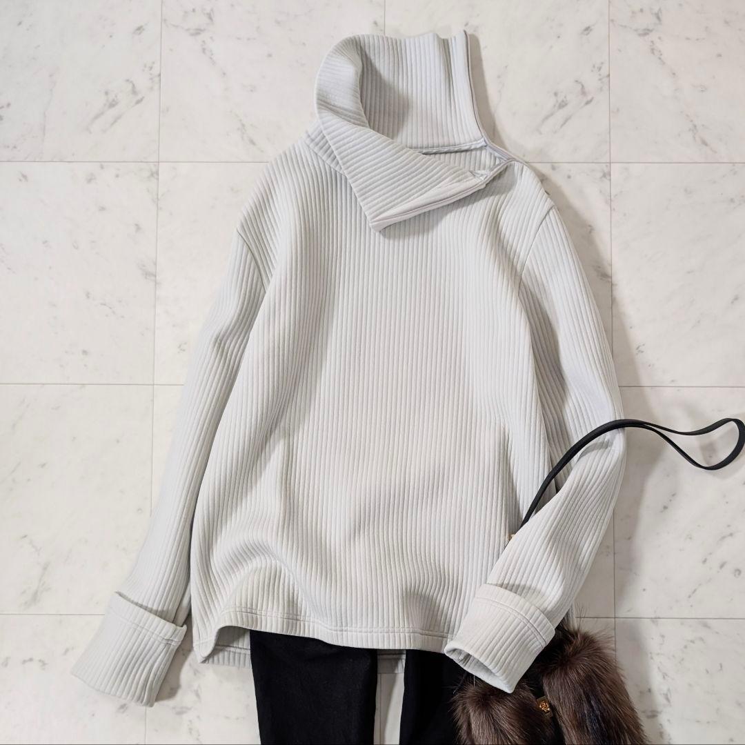 美品★MM6 メゾンマルジェラ サイドジップロールネックタートルネックスウェット