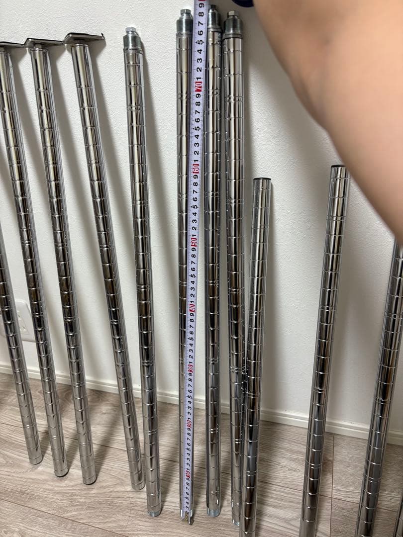 直取限定 スチールラック 幅90cm x 奥行45cm x 最大高さ210cm