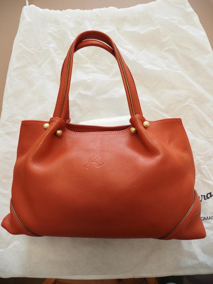 Kitamura／キタムラ トートバッグ／本革ハンドバッグ Y-0532レッド