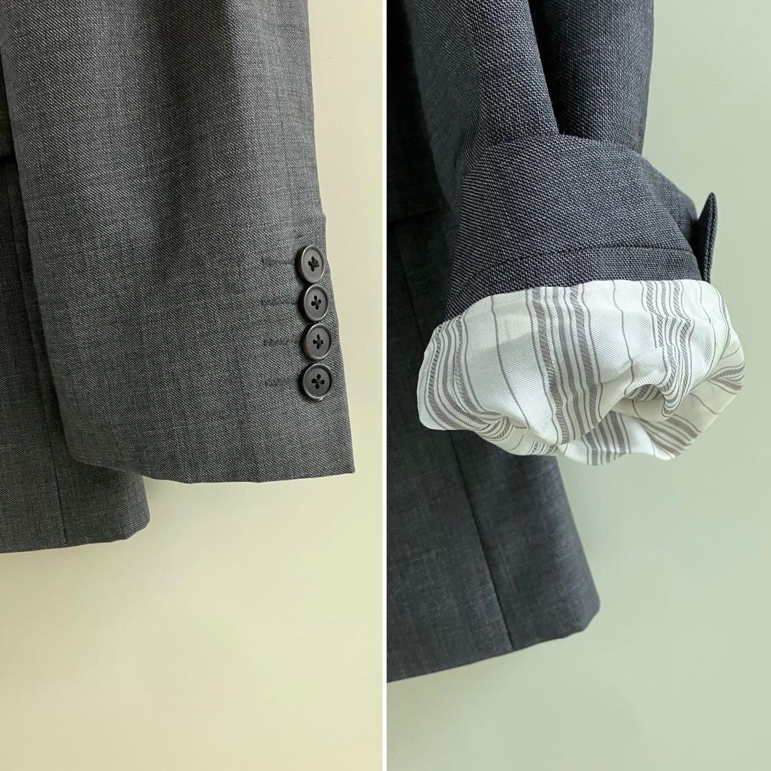 【GIEVES&HAWKES】 GREY WOOL シャークスキン スーツ