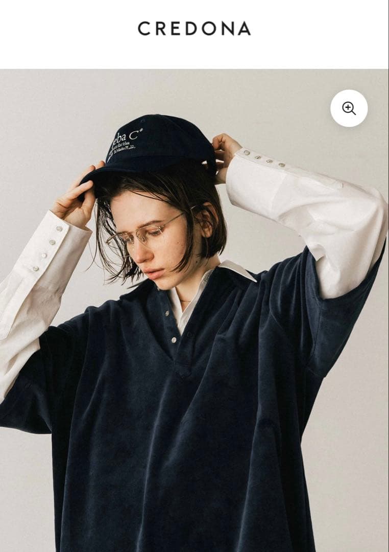 トップス CREDONA COTTON VELOUR OVER POLO