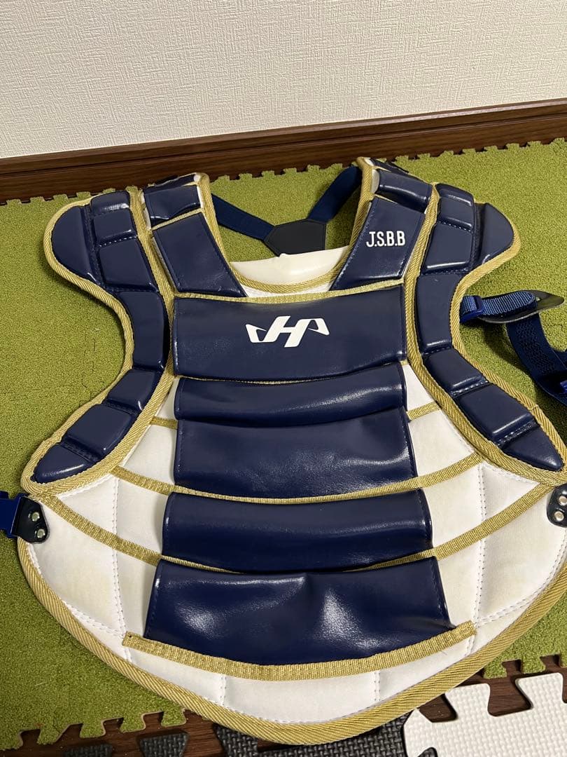 キャッチャー用防具セット ネイビー/ホワイト