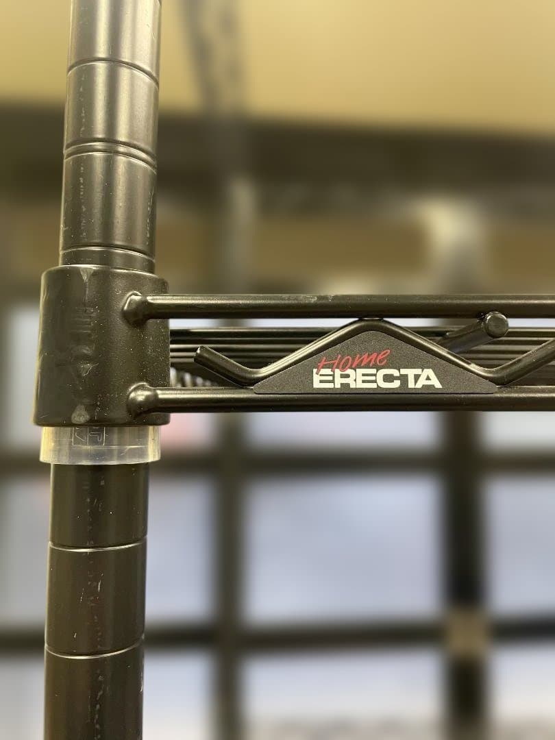  ERECTA 3方クロスバー黒アクリル板×３※ポール天キャップ１個無し