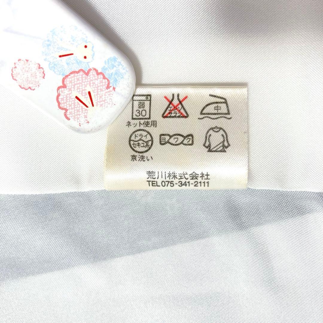 【美品✨】東レシルック　さんび　洗える着物　小紋　黒色　斜格子　大小あられ　H4