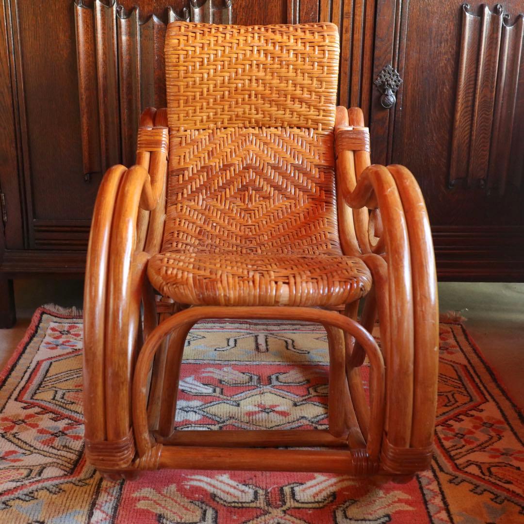 ロッキングチェア　キッズチェア　ラタン　籐