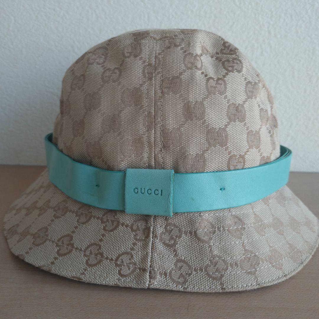 GUCCI ベージュ GGパターン バケットハット