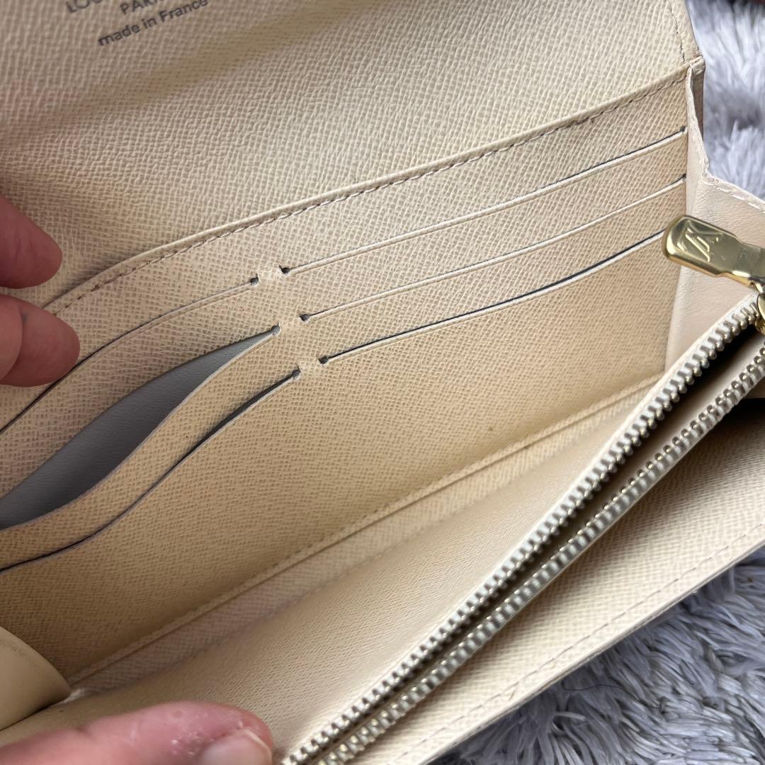 美品✨ルイヴィトン　ダミエアズール　ポルトフォイユサラ　ホワイト