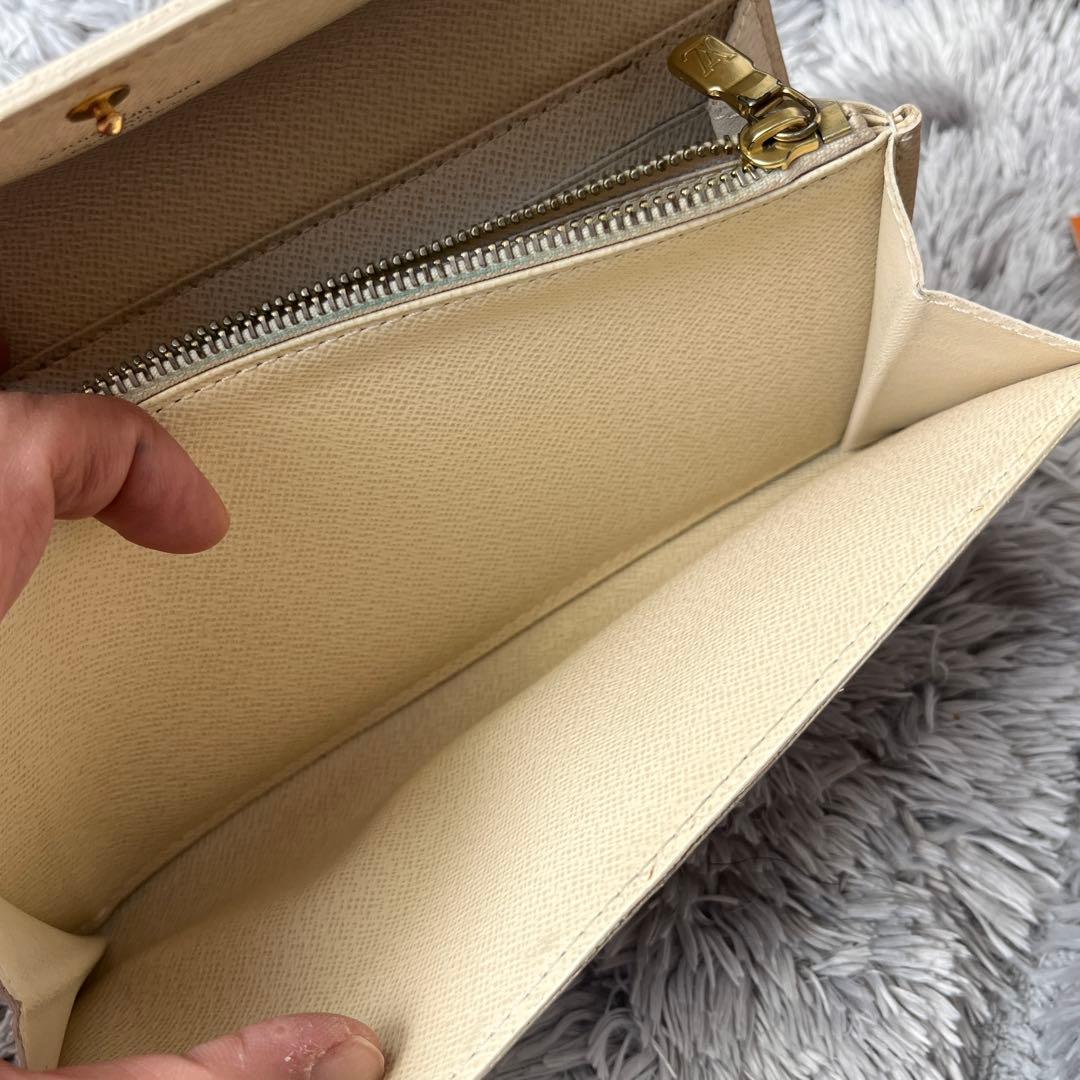 美品✨ルイヴィトン　ダミエアズール　ポルトフォイユサラ　ホワイト