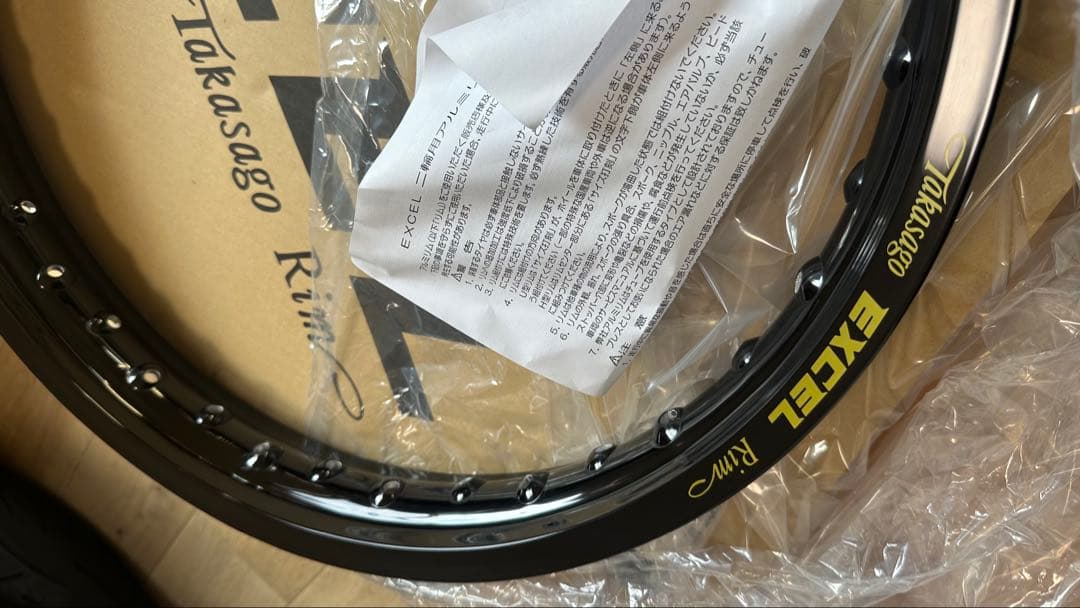 EXCELリムF19インチ&EXCELリムR18インチ&シンコーRタイヤ