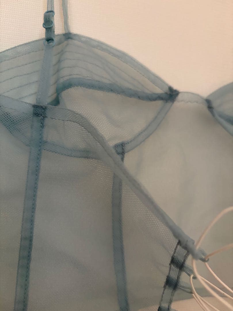 723 seven two three チュールキャミソール ペールブルー