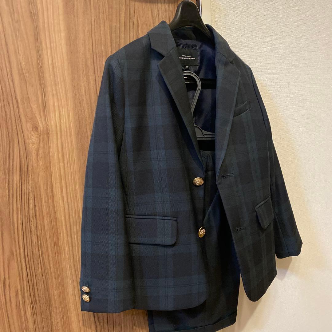 GREEN LABEL RELAXING チェック柄スーツジャケット