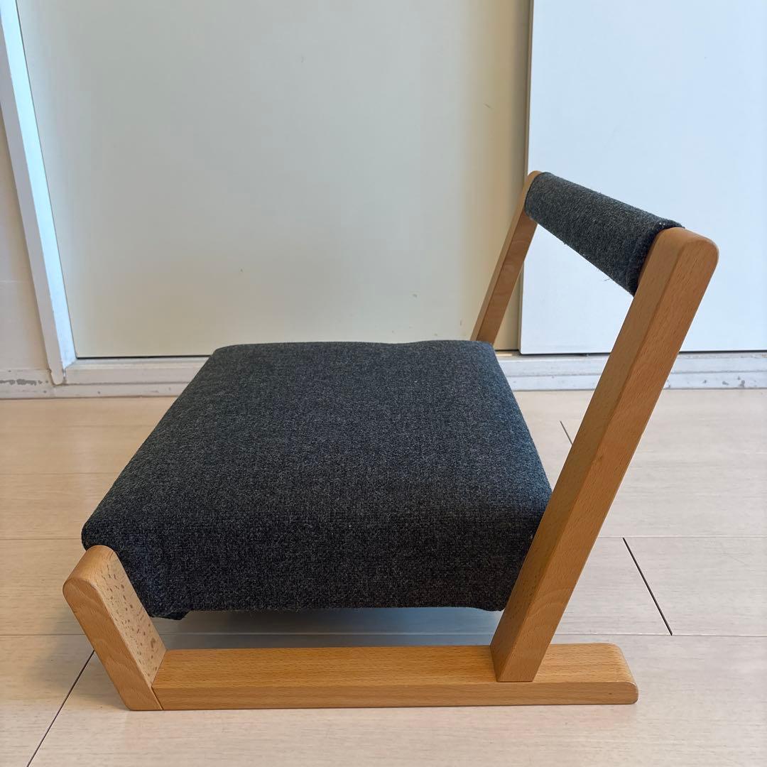 園田椅子製作所 座椅子グレー　Zagaku 木工家具