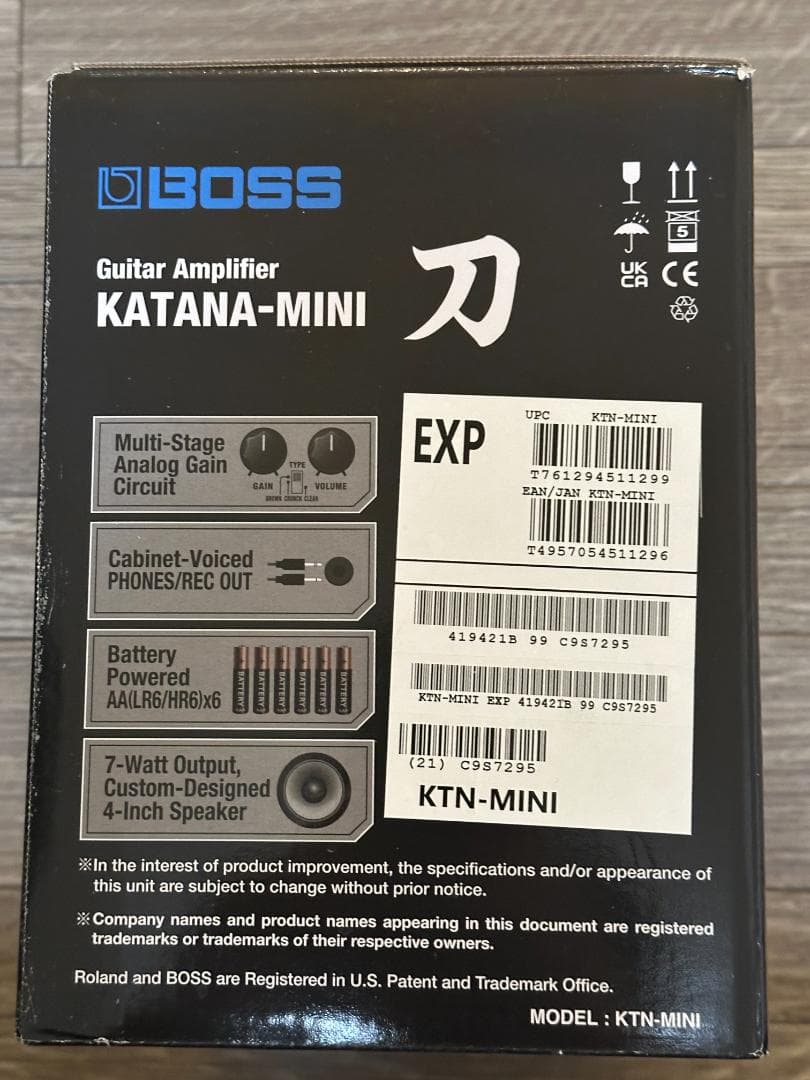 【新品・未開封】BOSS KATANA-MINI ギターアンプ