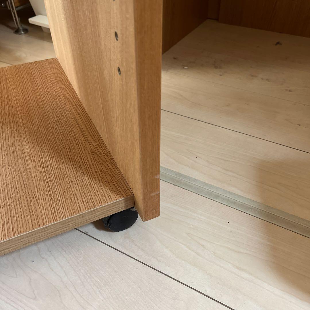 木製キャビネット 引き出し付き キャスター付き