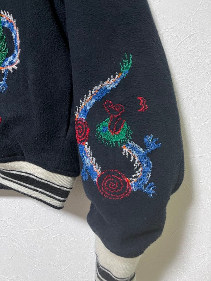 ドラゴン刺繍スカジャン 黒　gotohollywood サイズ02