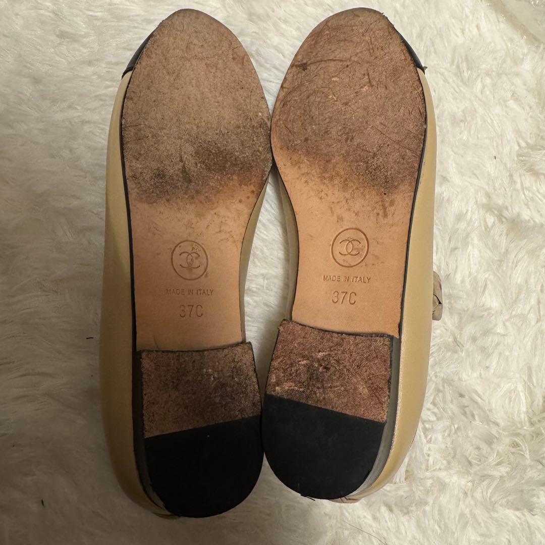 CHANEL シャネル　24cm 37 ココマーク　ブラック　べージュ　黒