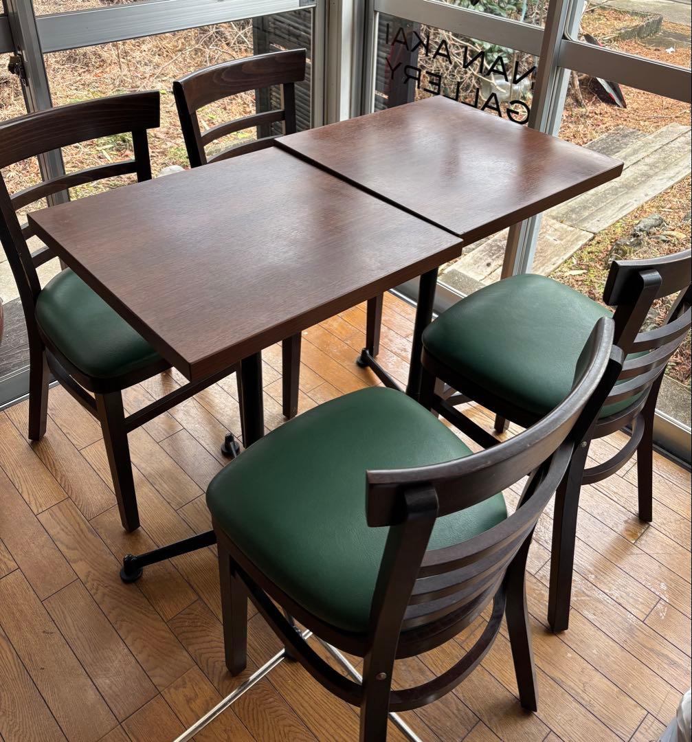 CRES 業務用 ダイニングテーブル2台＋チェア4脚セットカフェ・飲食店店舗向け