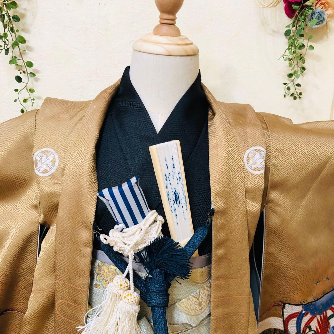 七五三五歳‼️完全️フルセット‼️兜富士山金彩金箔‼️お家からは揃えるなし