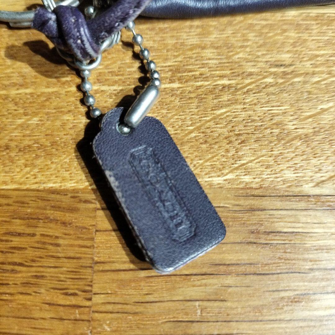 h*g様 COACH コーチ レザー ケース ダークパープル