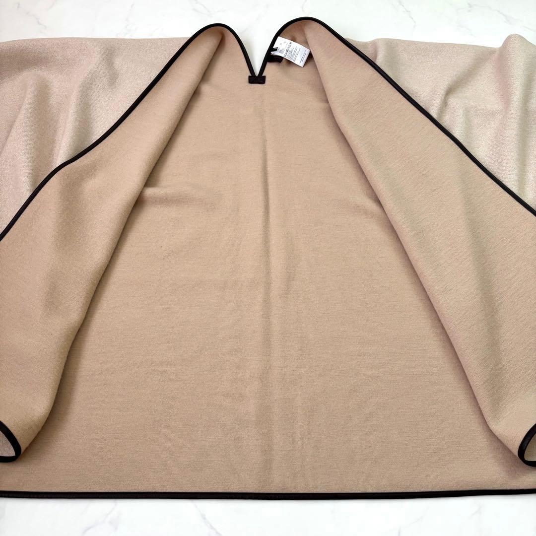 【極美品】トゥモローランド ウールコットンダブルフェイス ポンチョ リバーシブル