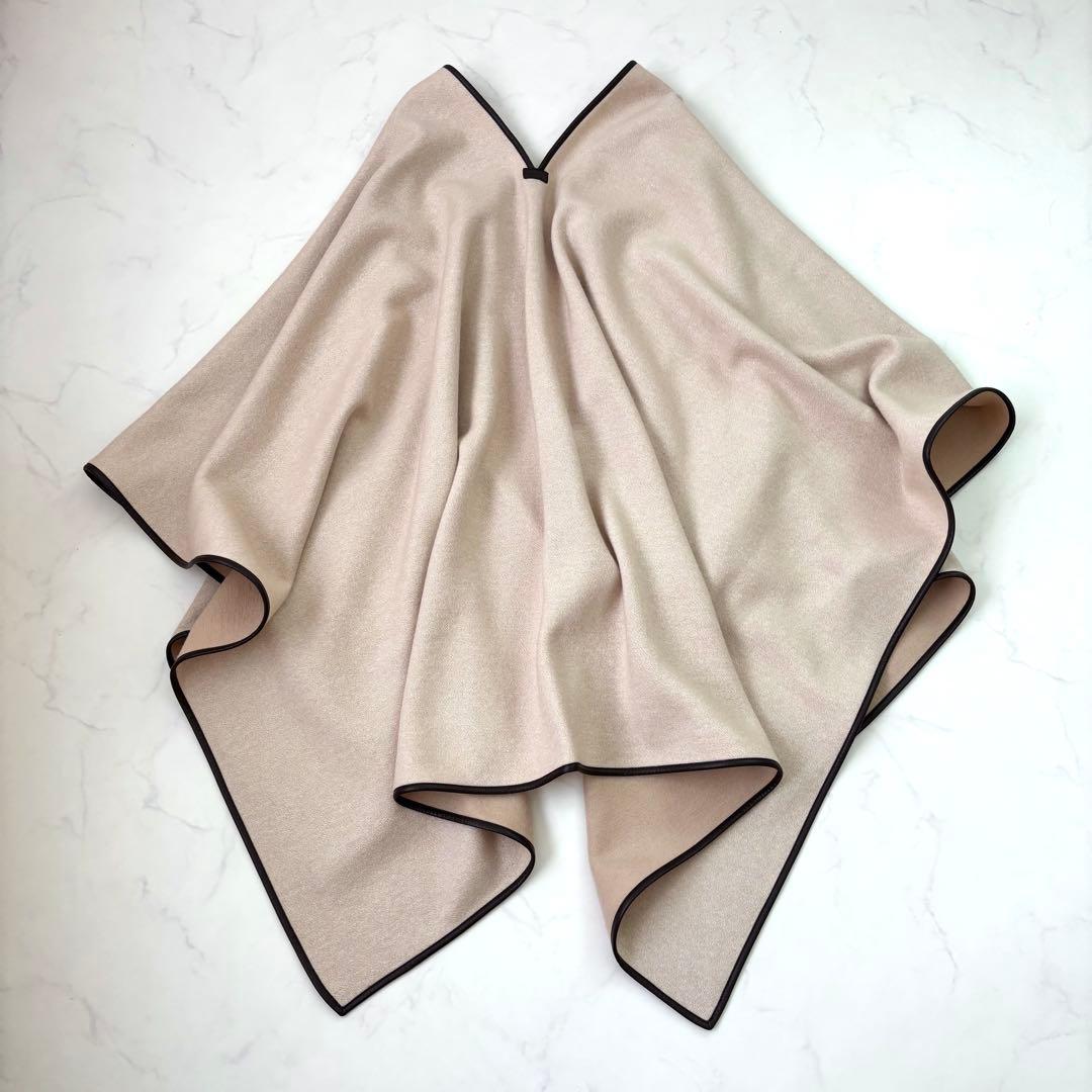 【極美品】トゥモローランド ウールコットンダブルフェイス ポンチョ リバーシブル