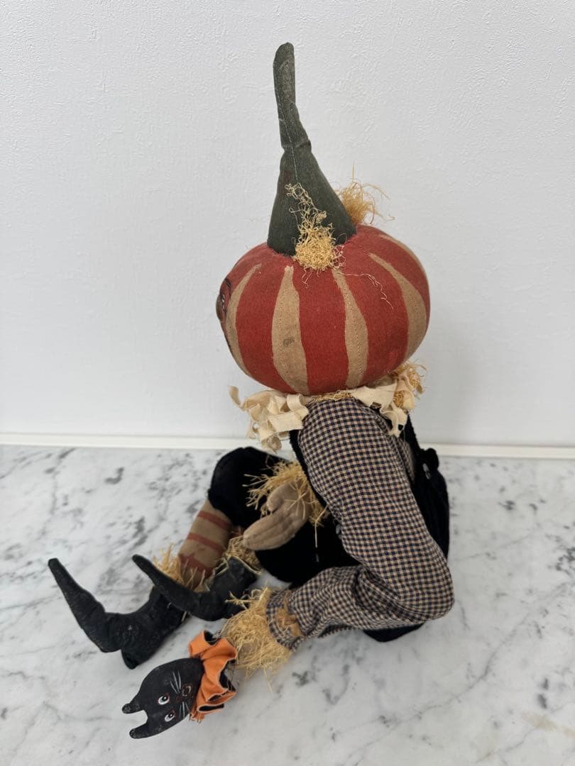 ハロウィン パンプキン ドール かぼちゃ人形 全長67cm