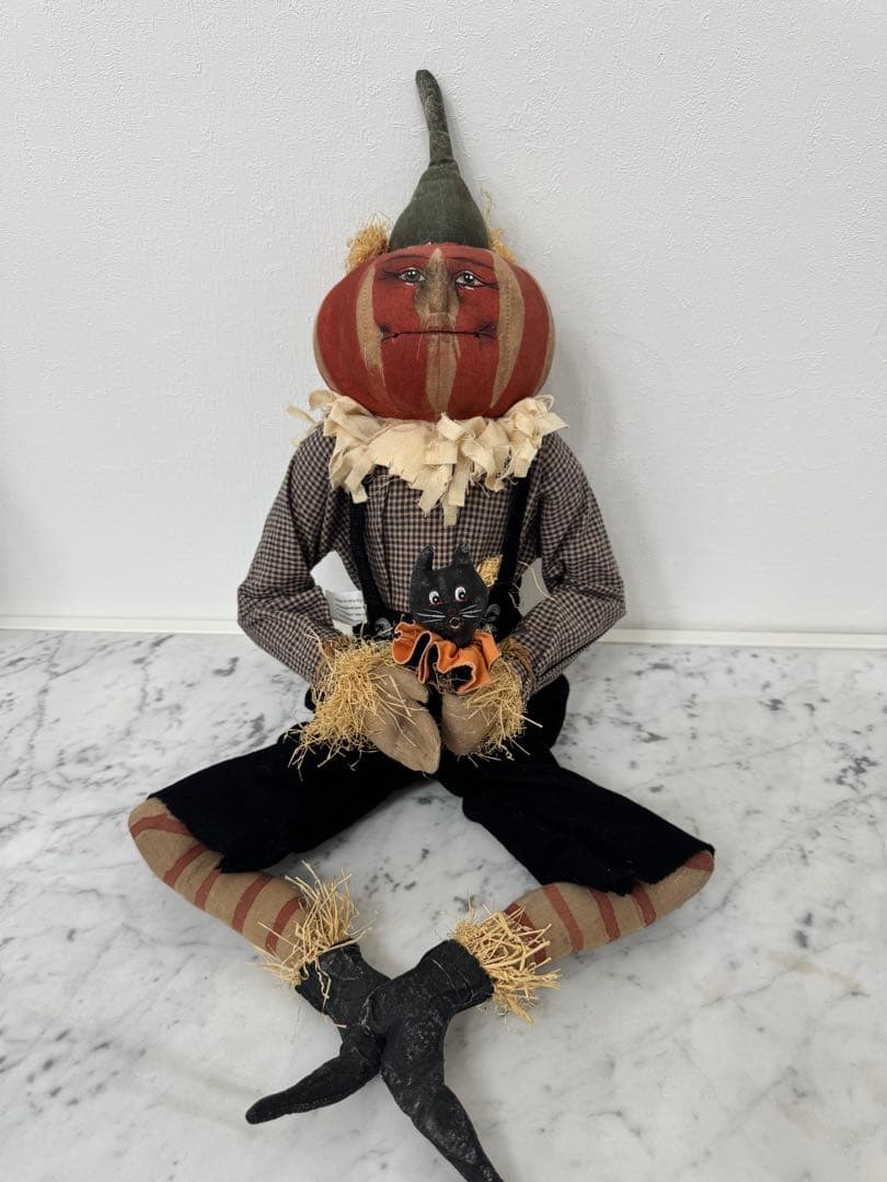 ハロウィン パンプキン ドール かぼちゃ人形 全長67cm