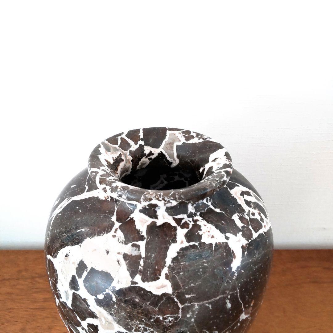 Onyx Vase　オニキス　フラワーベース　デザイン花器　ブラウンマーブル