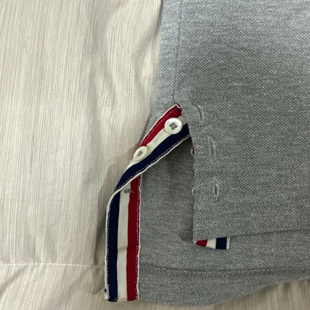 値下げ美品THOM BROWNE ポロシャツ グレー サイズ3