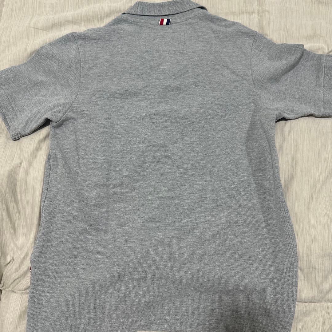 値下げ美品THOM BROWNE ポロシャツ グレー サイズ3