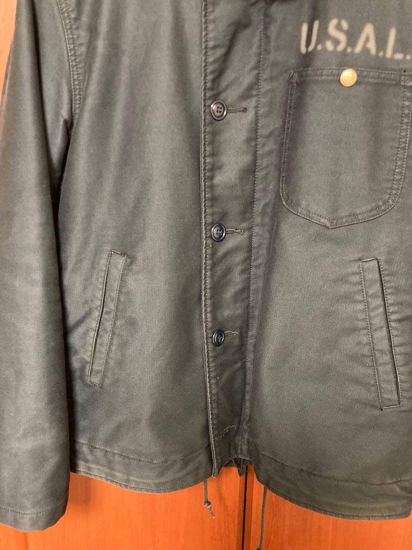 【美品】ALPHA LEE デッキジャケット N-1 ネイビー　L サイズ