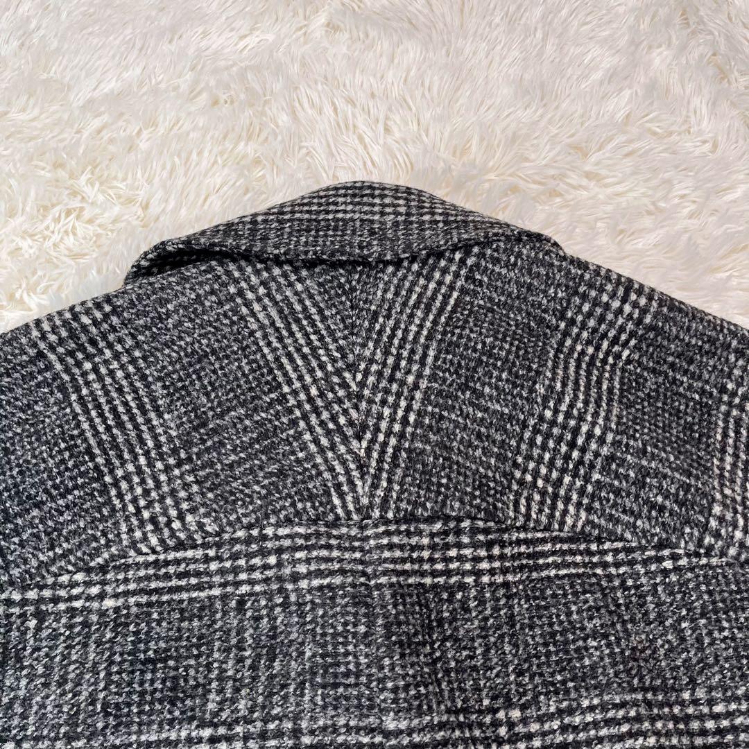 【極美品】Spick & Span Wスライバーチェックハーフコート　36