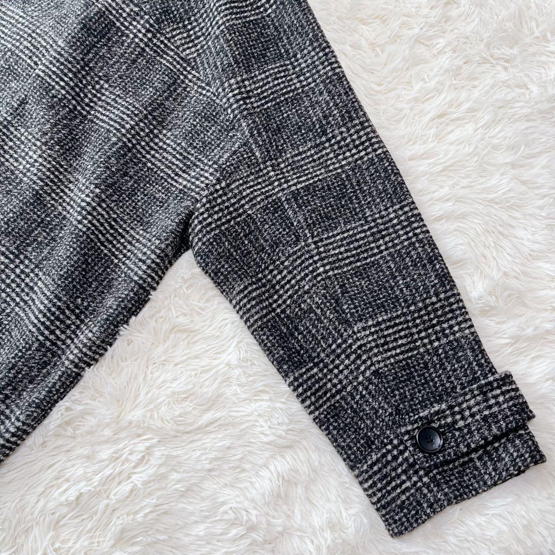 【極美品】Spick & Span Wスライバーチェックハーフコート　36