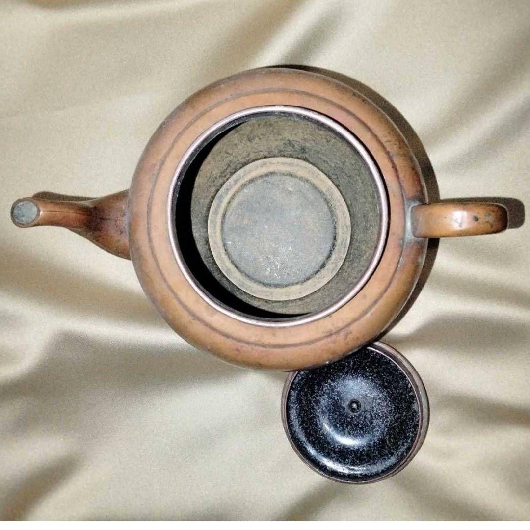 103 無形文化財玉川堂製 鎚起銅器 銅やかん 壺