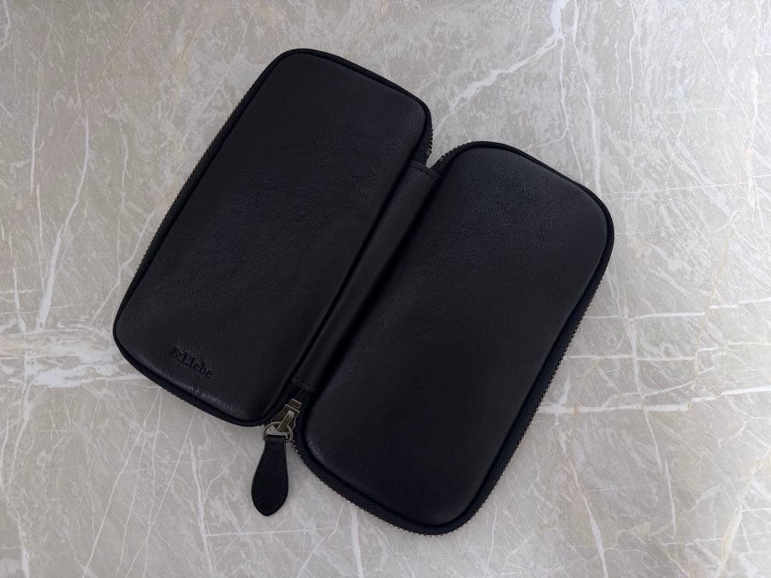 未使用品 &Liebe ジップペンケース ブラック　アンドリーベ