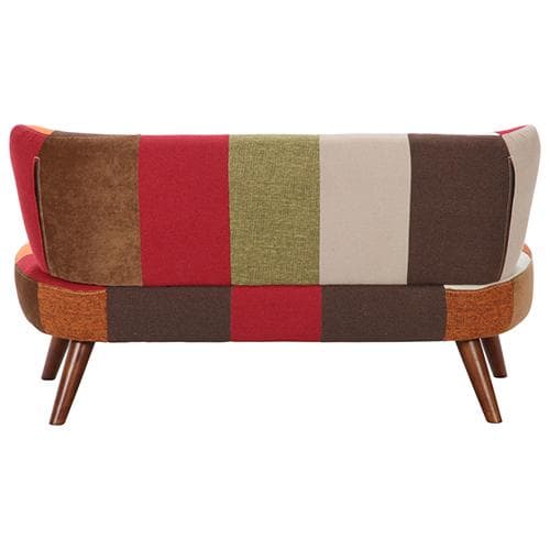 2way ソファ/ローソファ レッド系パッチワーク