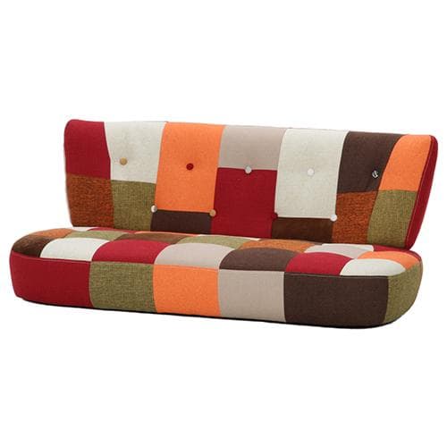 2way ソファ/ローソファ レッド系パッチワーク