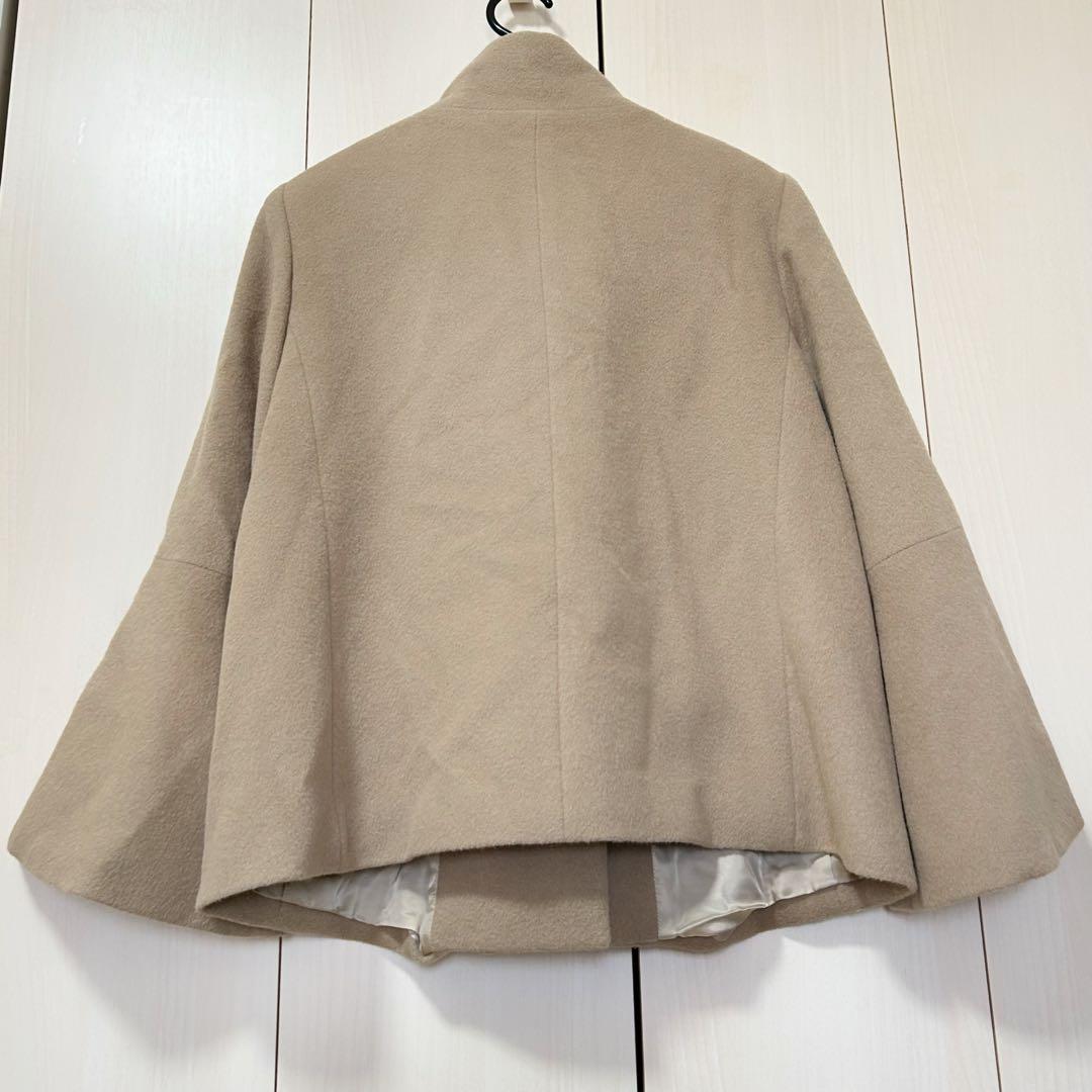 ANAYI アナイ アンゴラビーバー袖フレアコート 38 ショートコート