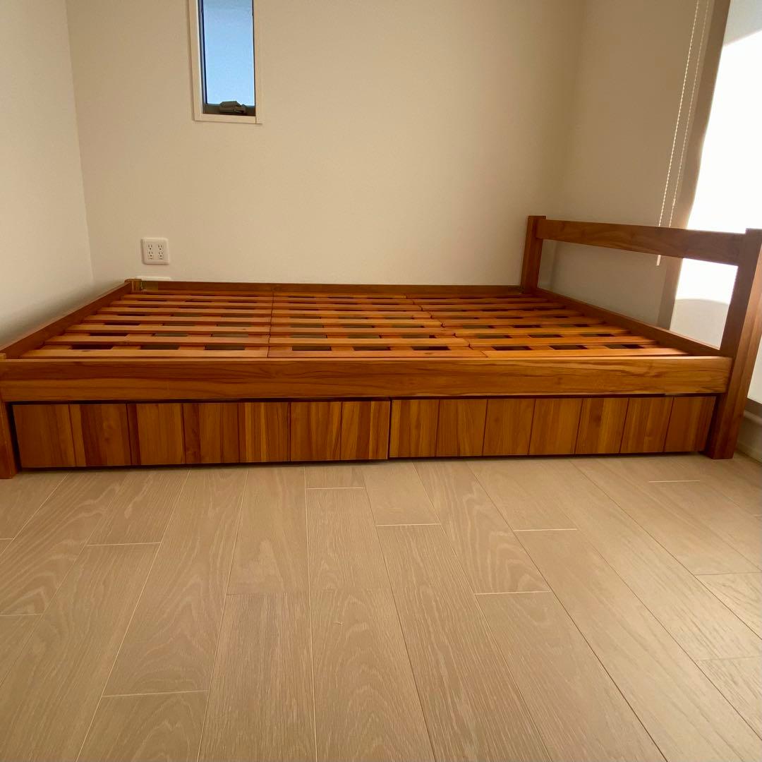 jama730 　unico ウニコ　木製ダブルベッドフレーム