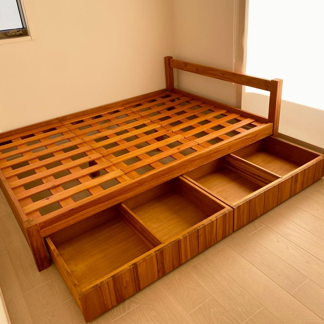 jama730 　unico ウニコ　木製ダブルベッドフレーム