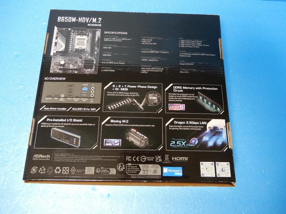 ASRock B650M-HDV/M.2 AM5 マザーボード 新品未使用